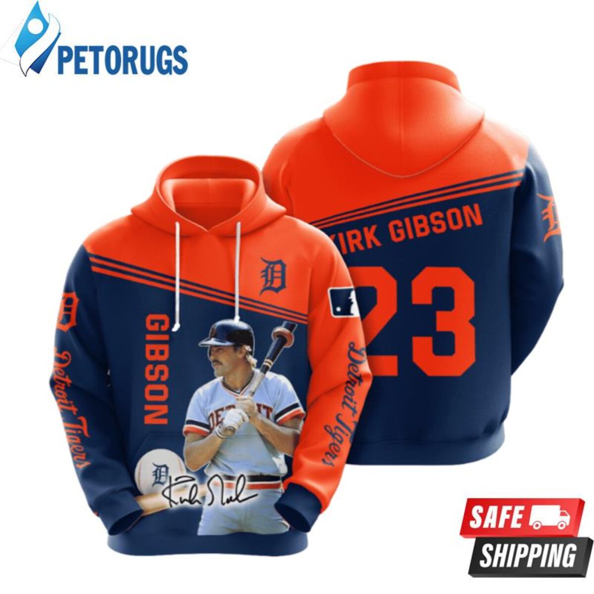 Detroit Tiger Apparel for men women, Detroit Rock City Tiger Pullover Hoodie