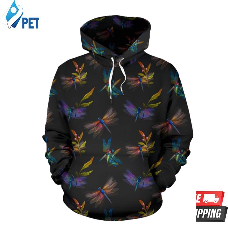 Dragonfly Colorful Realistic 3D Hoodie