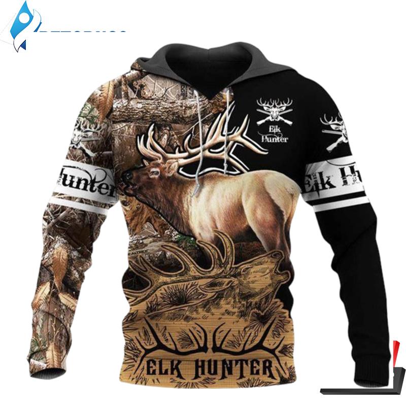 Elk Hunter 3D Hoodie - Peto Rugs