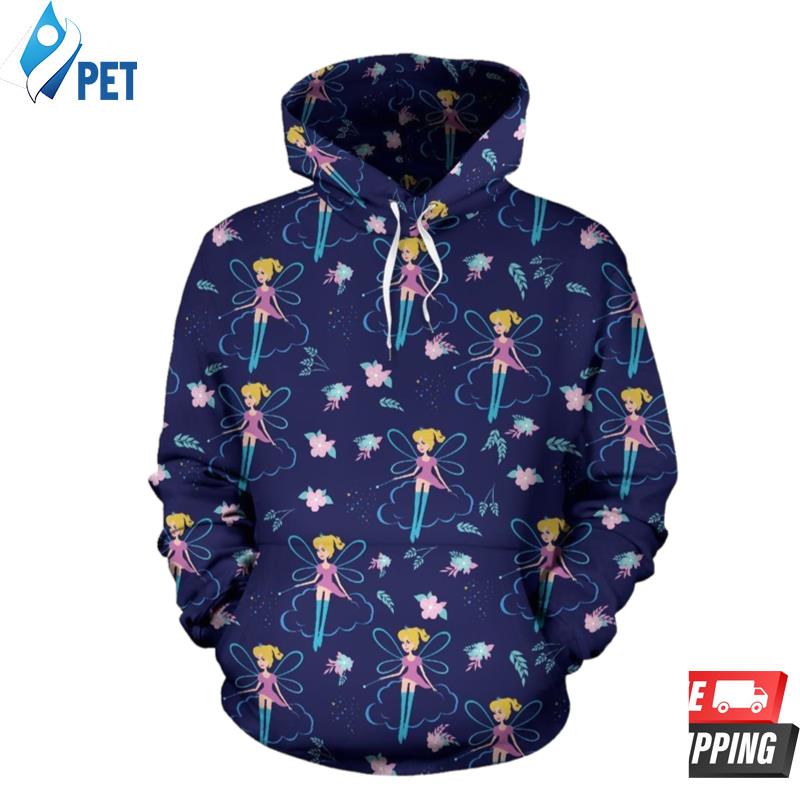 Fairy Cartoon Style Pattern 3D Hoodie