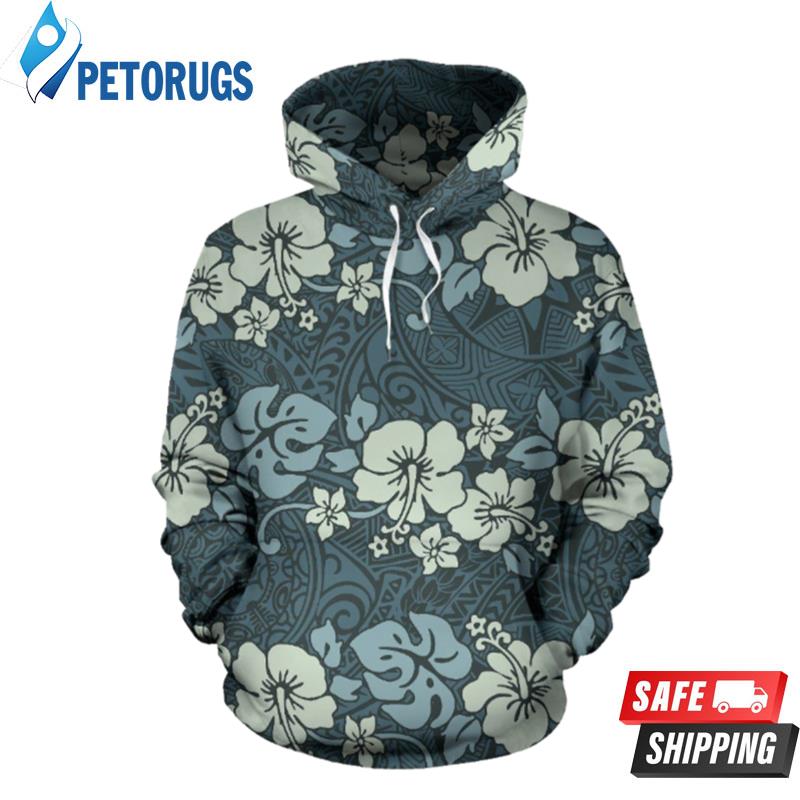 Flower Hawaiian Hibiscus Style Pattern 3D Hoodie