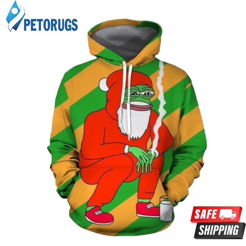 Frog Santa 3D Hoodie