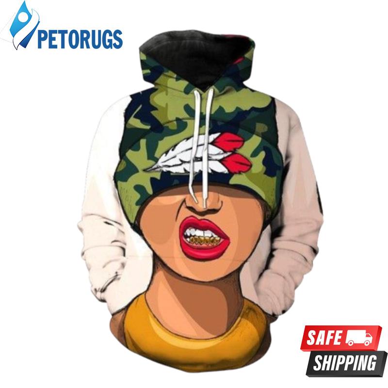 Gold Grill Gutta Chick 3D Hoodie Gold Grill Gutta Chick 3D Hoodie