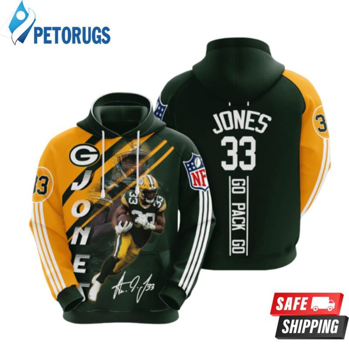 Green Bay Packers NFL Teams Custom Name Monsters Hoodie 3D For Fans