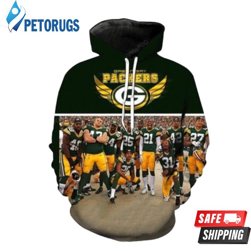 Green Bay Packers Awesome Green And Pered Custom Green Bay Packers Graphic  3D Hoodie - Peto Rugs