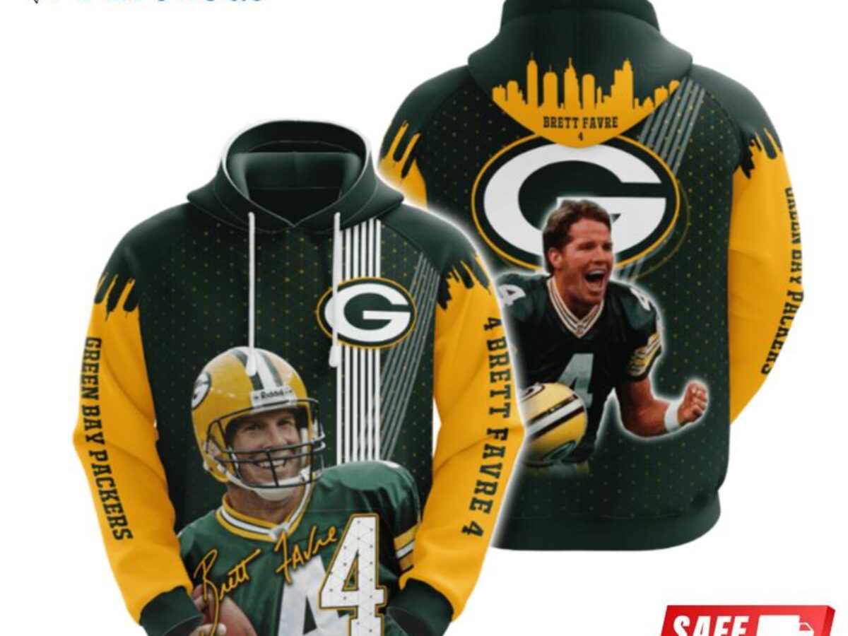 NFL Green Bay Packers Brett Favre 4 For Men Women 3D Hoodie All