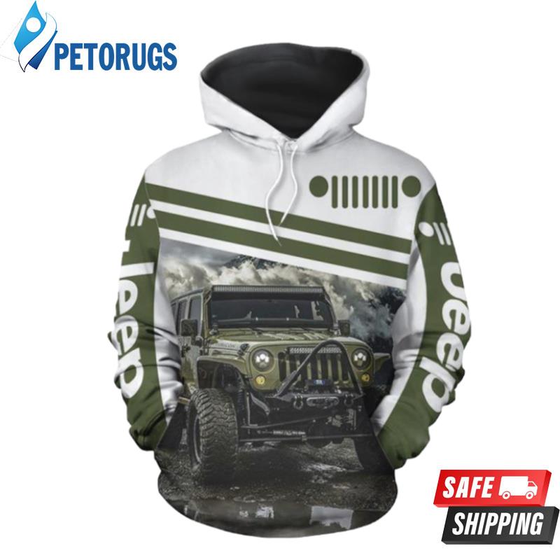 Green Jeep 3D Hoodie - Peto Rugs