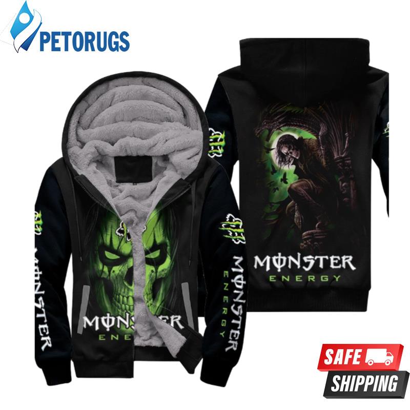 Green Skull Monster Energy Drink 3D Hoodie