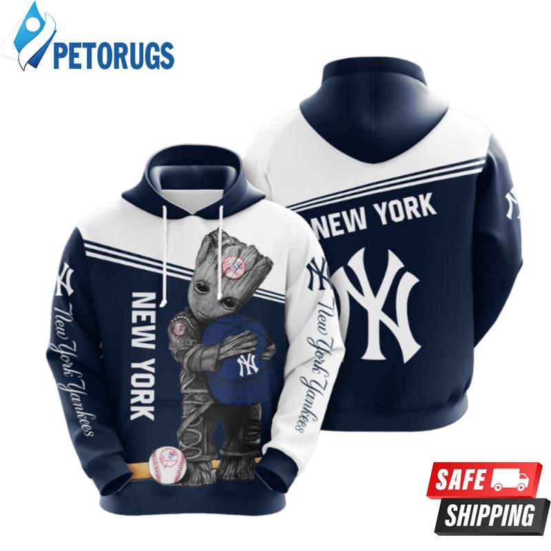 Groot Hold New York Yankee 3D Hoodie Yankee Gifts For Him - T