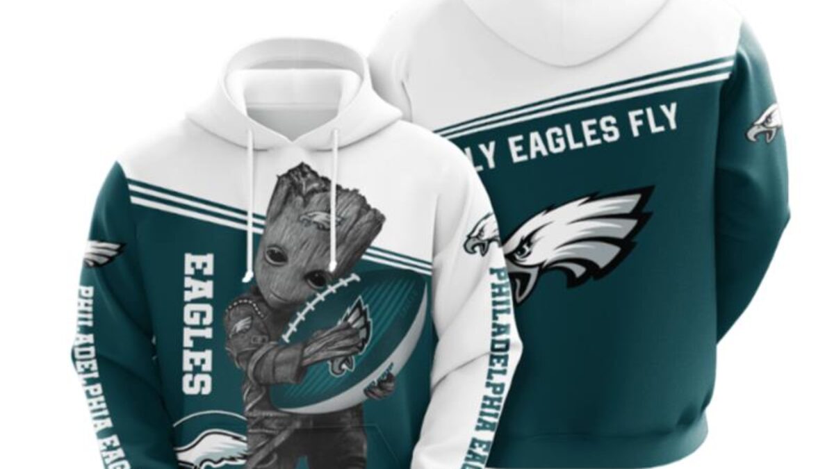 N.F.L.Philadelphia Eagles Team Football & Eagles Logo Skull 3D Hoodie All  Over Print Shirt –