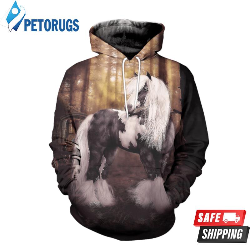 Gypsy Horse And Pered Custom Horse Graphic 3D Hoodie