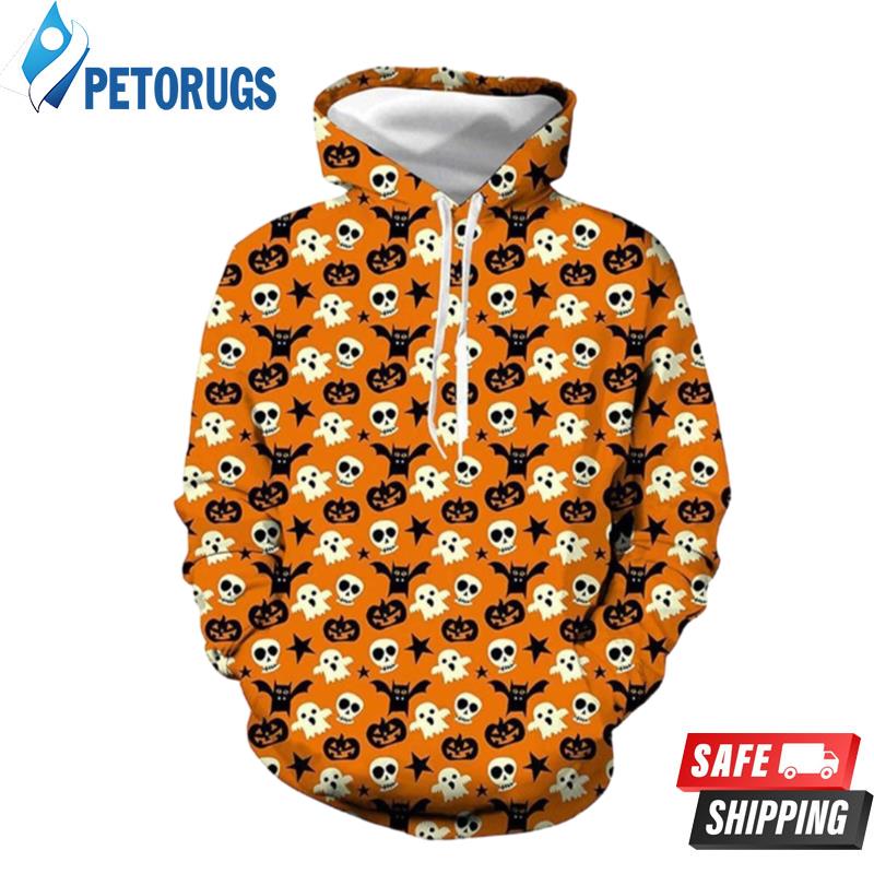 Halloween Ghost Pumpkin 3D Hoodie