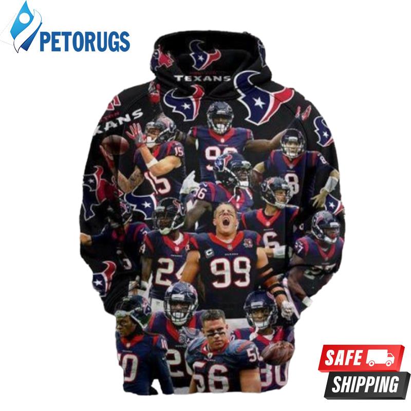 Houston Texans Unique Team And Pered Custom Houston Texansgraphic 3D Hoodie