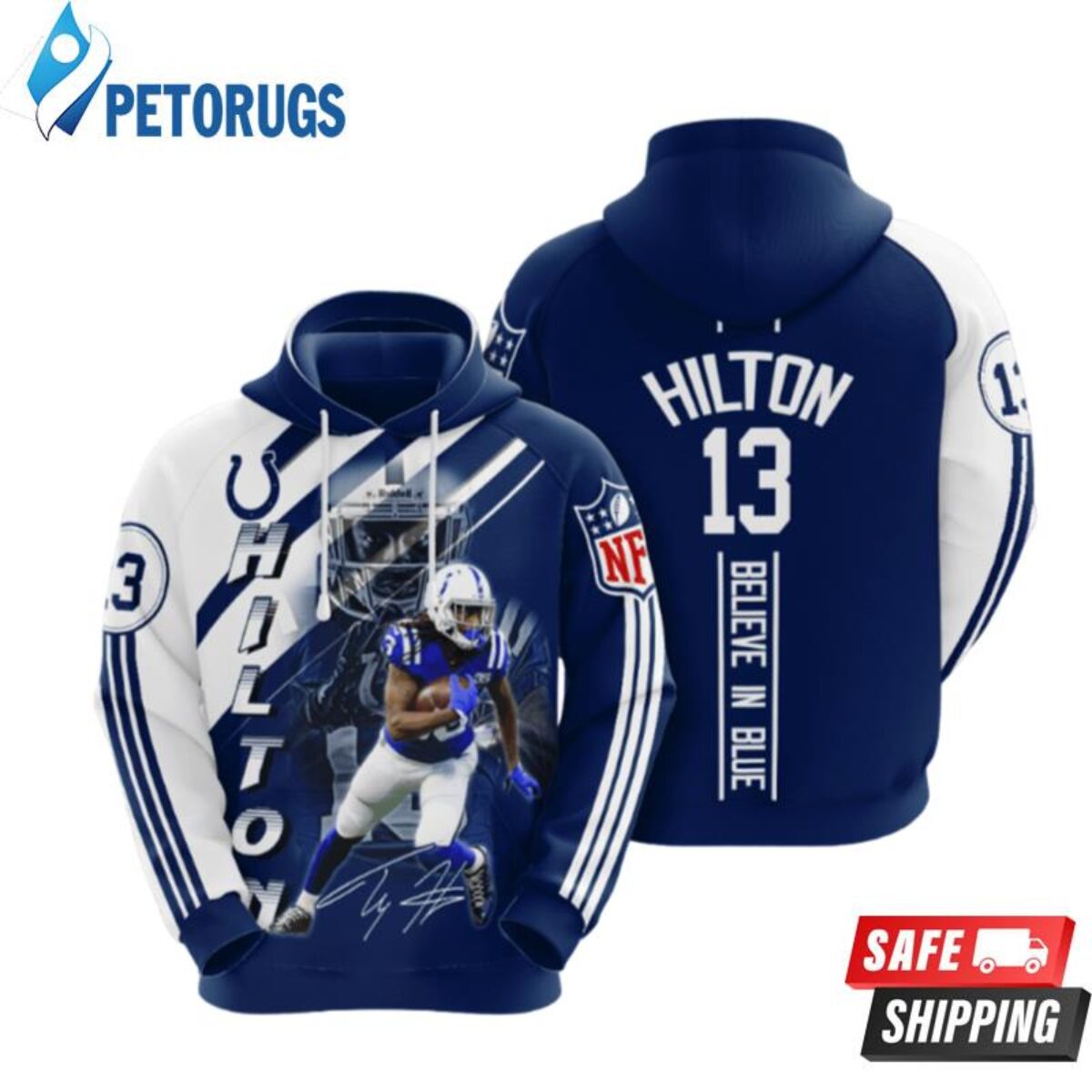 Indianapolis Colts Ty Hilton 3D Hoodie - Peto Rugs