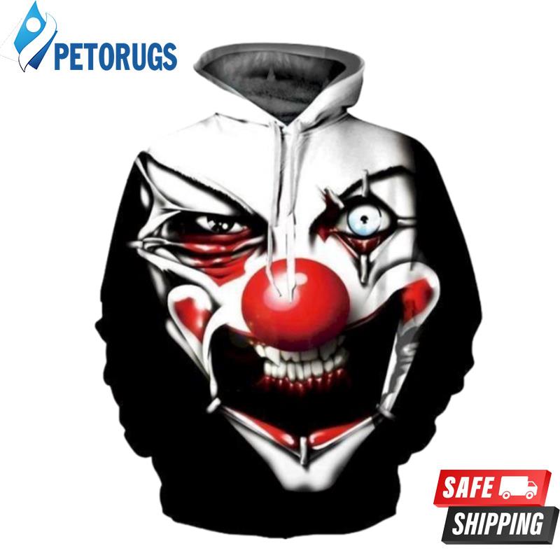 It Clown Stephen King Creepy 3D Hoodie