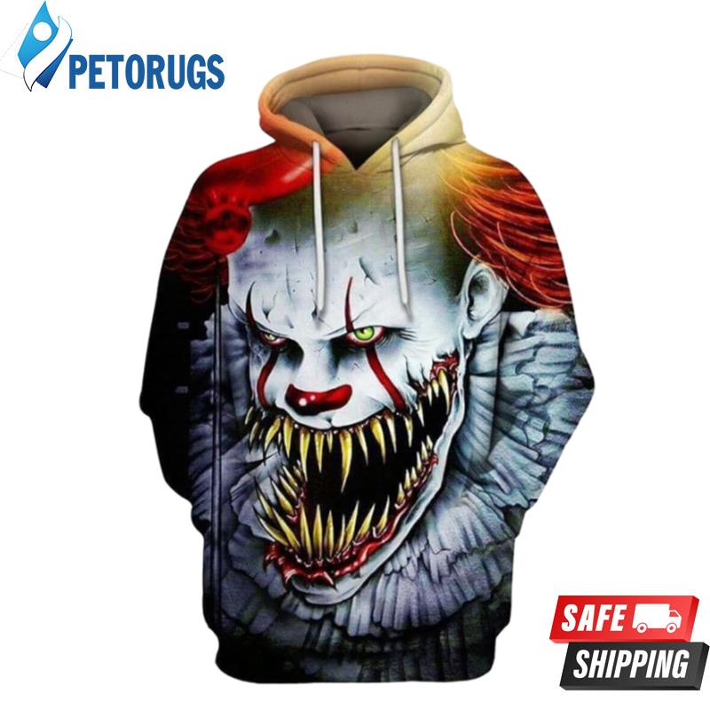 It Pennywise Open Mouth Horror 3D Hoodie