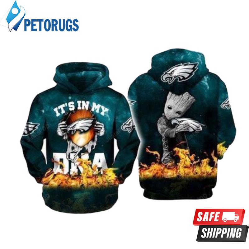 Its My Dna Philadelphia Eagles Groot 3D Hoodie All Over Printed