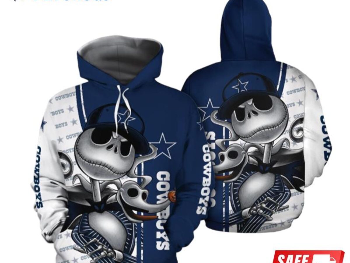 Dallas Cowboys Jack Skellington Football Christmas Ugly Sweater