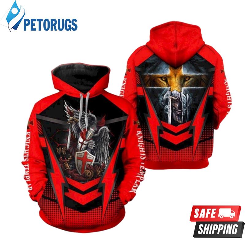 Knights Templar 3D Hoodie - Peto Rugs