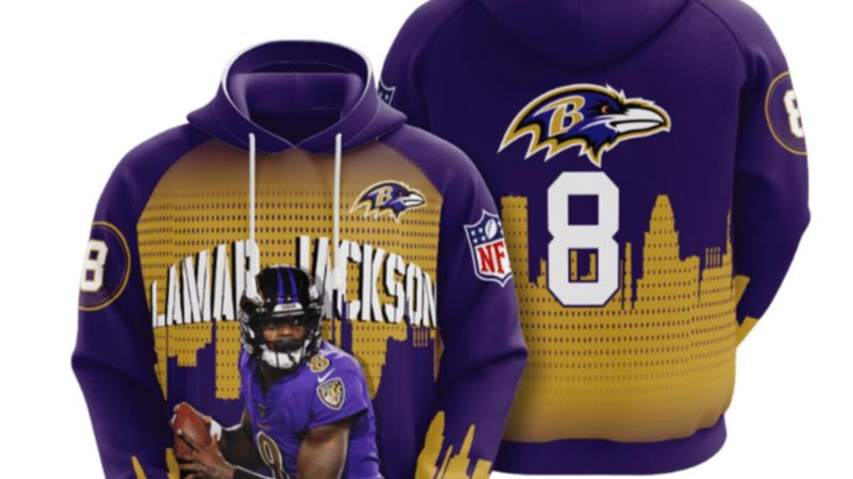 Baltimore Ravens American Football 3D Hoodie Nfl Ravens Logo 3D