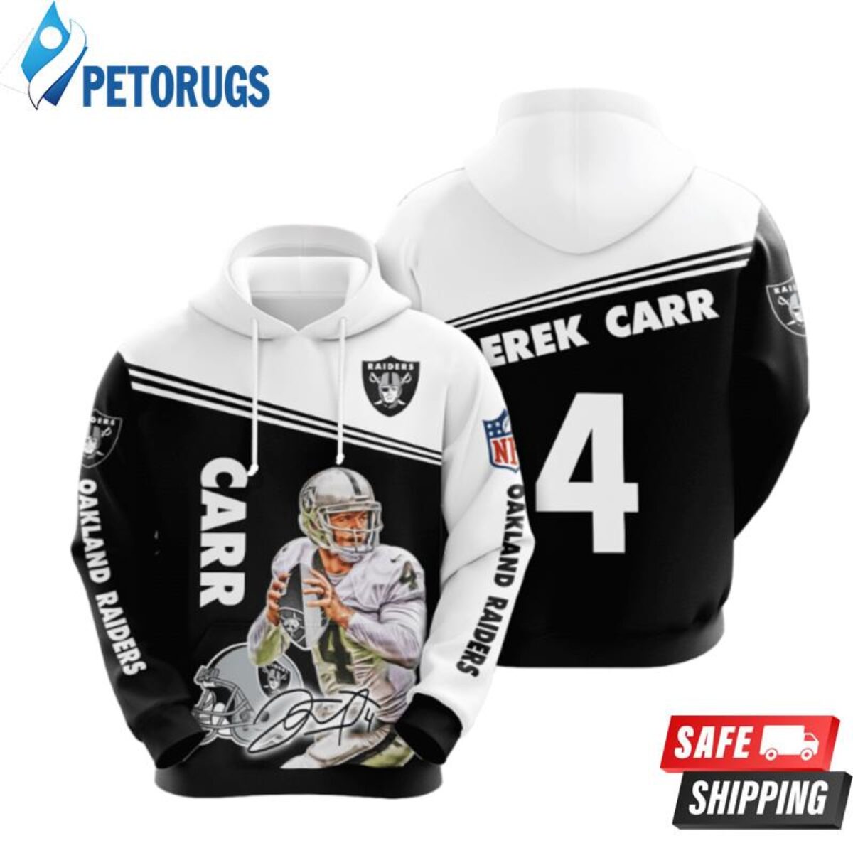 Las Vegas Raiders Fashion Name & Number Crew Sweatshirt - Derek Carr - Mens