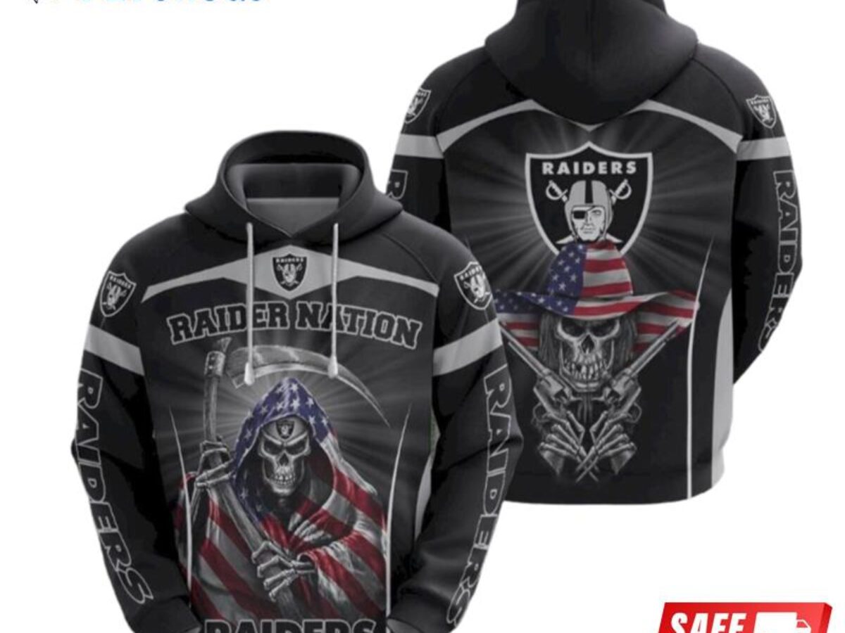 Las Vegas Raiders Nation Logo Football 3D Hoodie Nfl 3D Sweatshirt