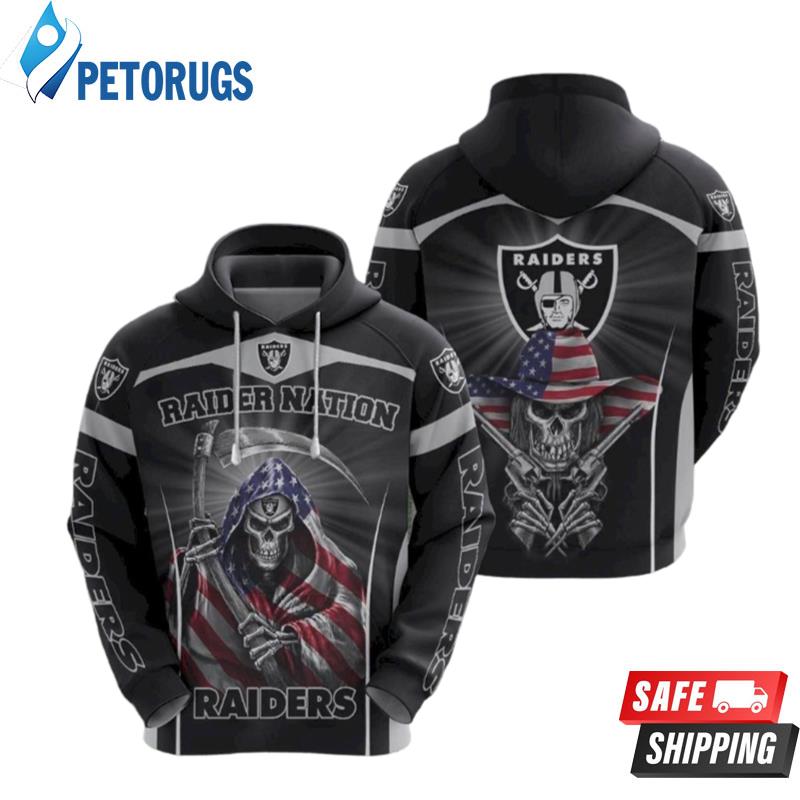 Las Vegas Raiders Logo Football 3D Hoodie Nfl Ball 3D Sweatshirt