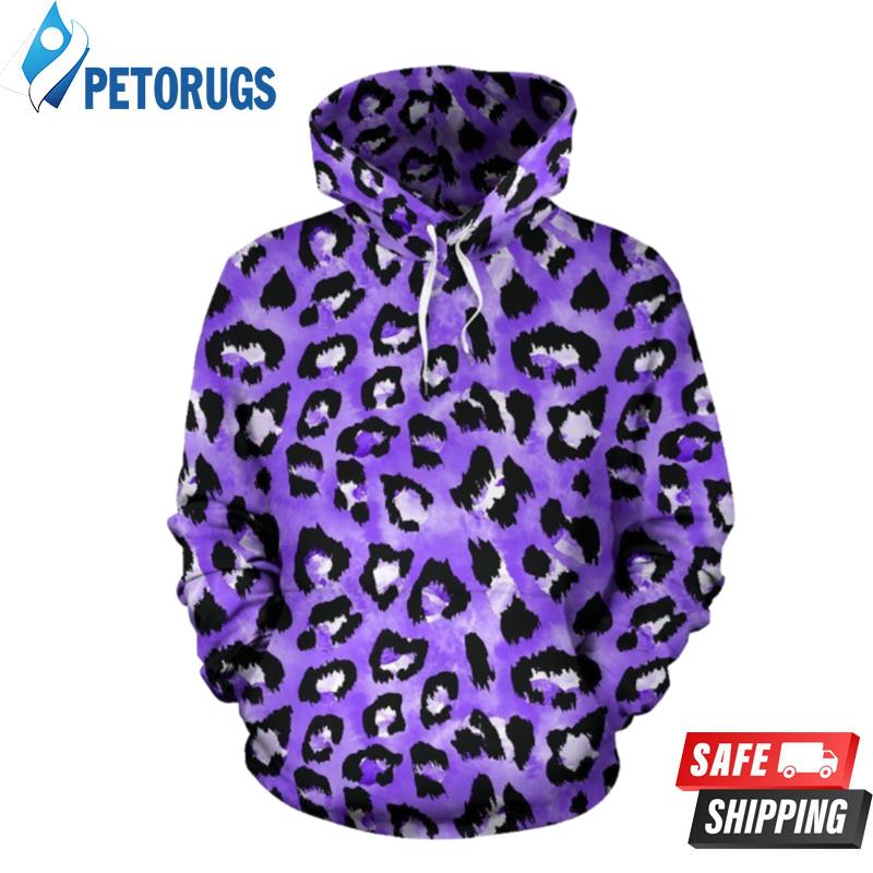 Leopard Purple Skin 3D Hoodie