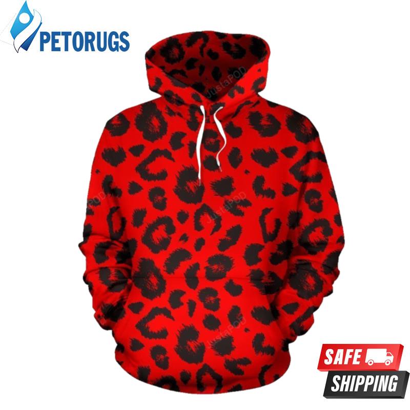 Leopard Red Skin 3D Hoodie - Peto Rugs