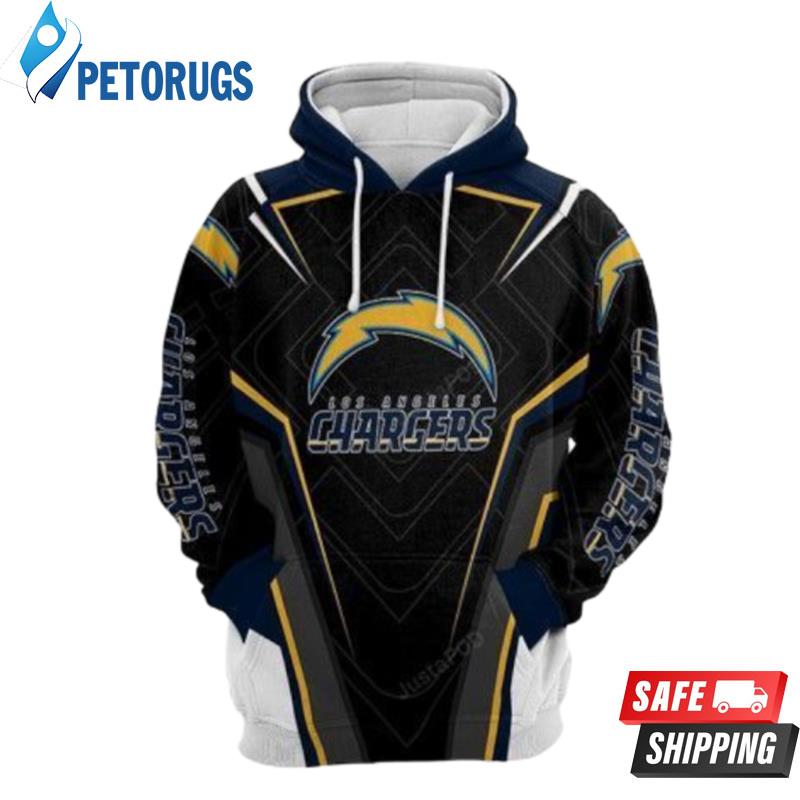 Los Angeles Chargers Logo Football Skull 3D Hoodie Nfl 3D