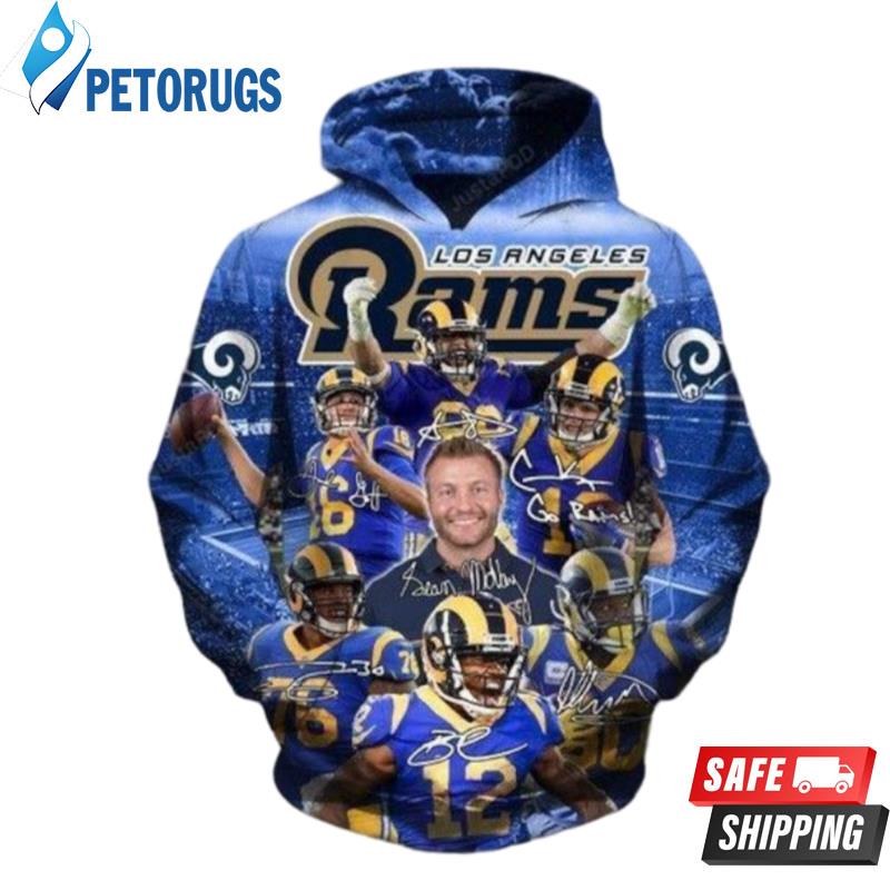 Los Angeles Rams All Team And Pered Custom Los Angeles Rams Graphic 3D Hoodie