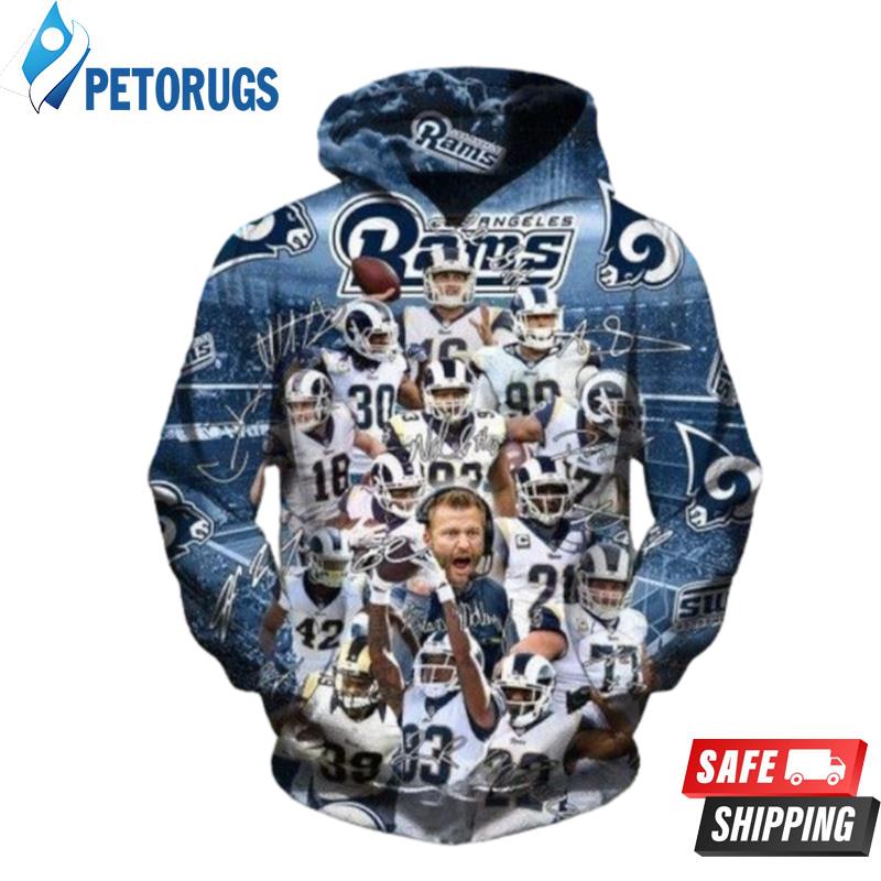 Los Angeles Rams Classic Teams And Pered Custom Los Angeles Rams Graphic 3D Hoodie