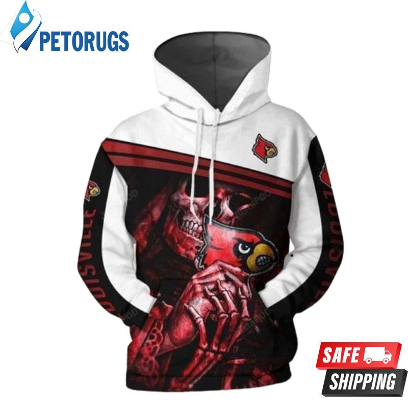Personalized NCAA Louisville Cardinals Red Black 3D Hoodie - T