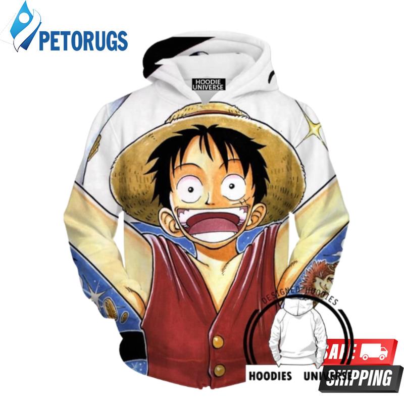 Luffy Laughing One Piece 3D Hoodie
