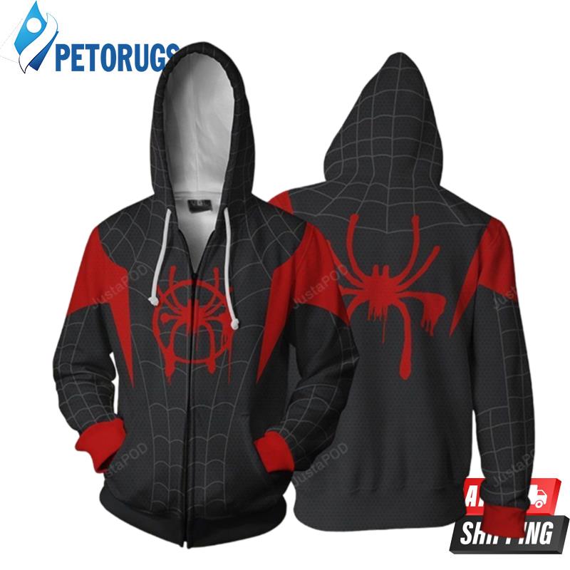 Marvel Comics Into The Spider Verse Cosplay 3D Hoodie