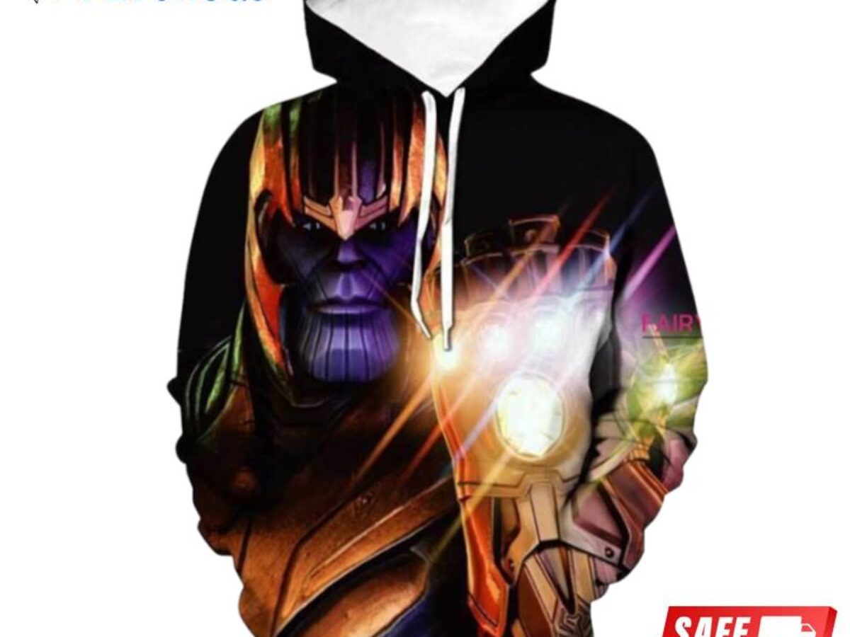 Marvel Thanos Black 3D Hoodie Peto Rugs