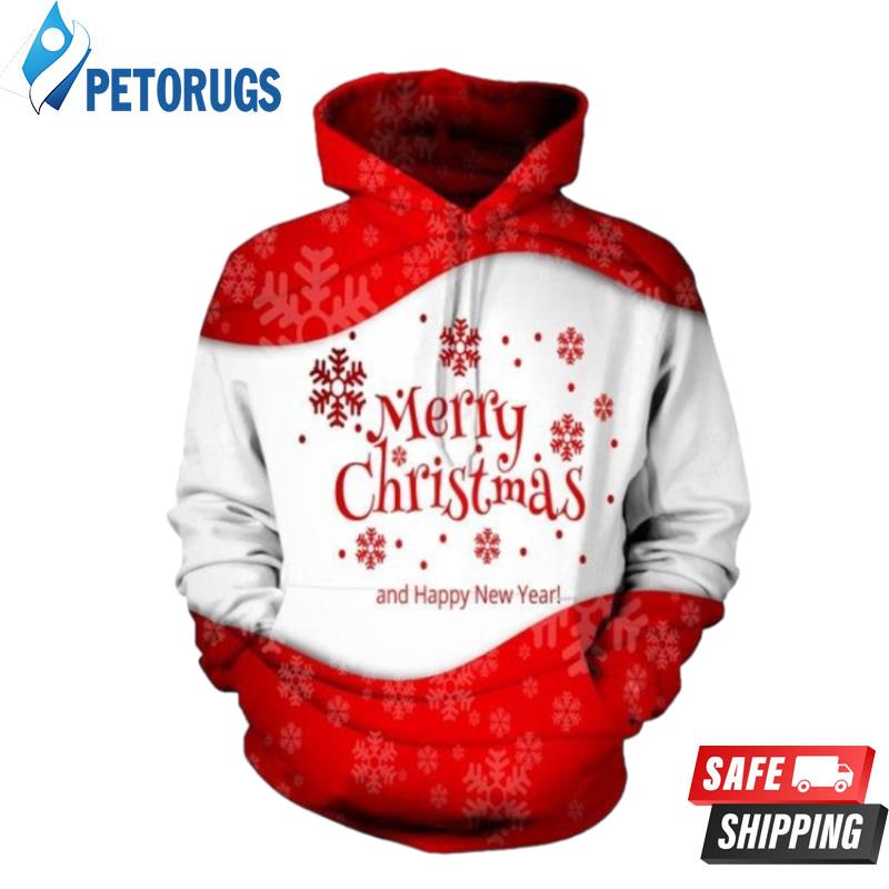 Merry Christmas Red And White Funny Fashion 3D Hoodie
