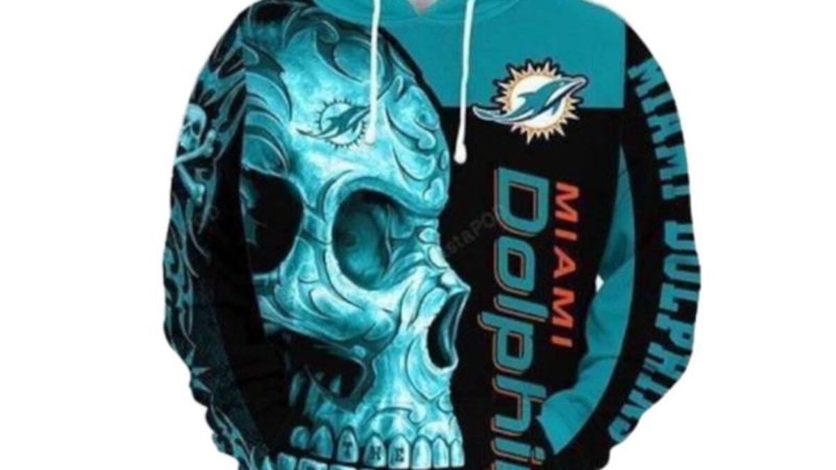 Miami Dolphins Skull 3d Hoodie Gift For Men For Women - T-shirts Low Price