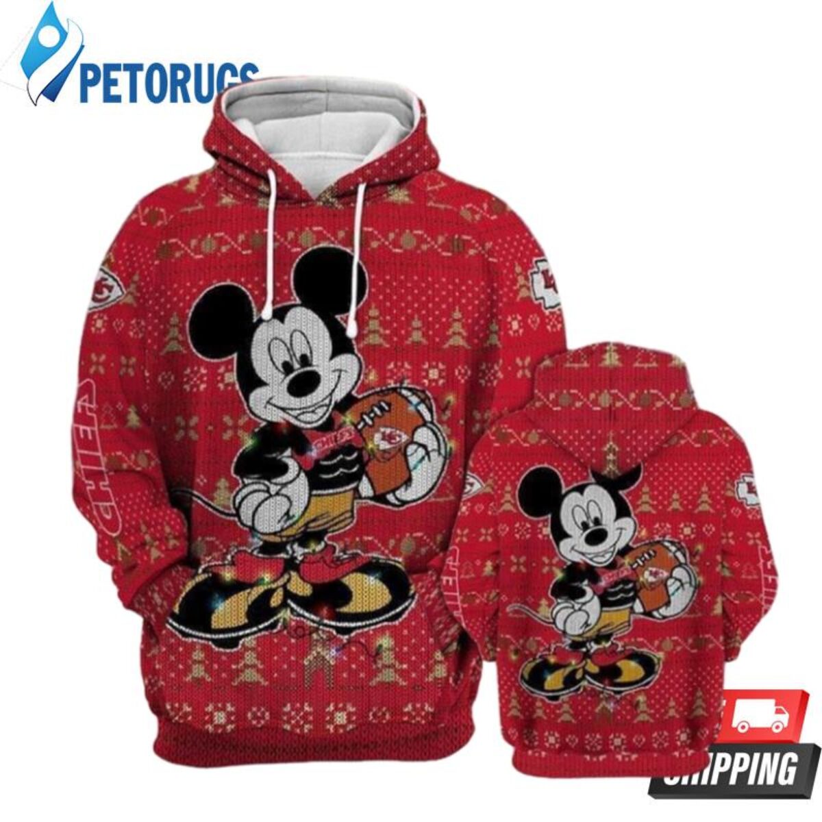 Kansas City Chiefs Mickey Mouse Merry Christmas 3D Printed Ugly Sweater -  The Clothes You'll Ever Need