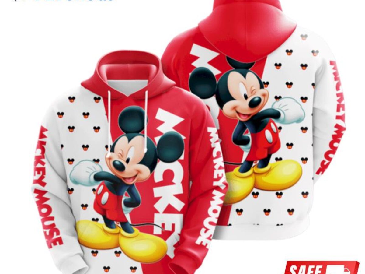 Mickey mouse with dallas cowboys all over print hoodie