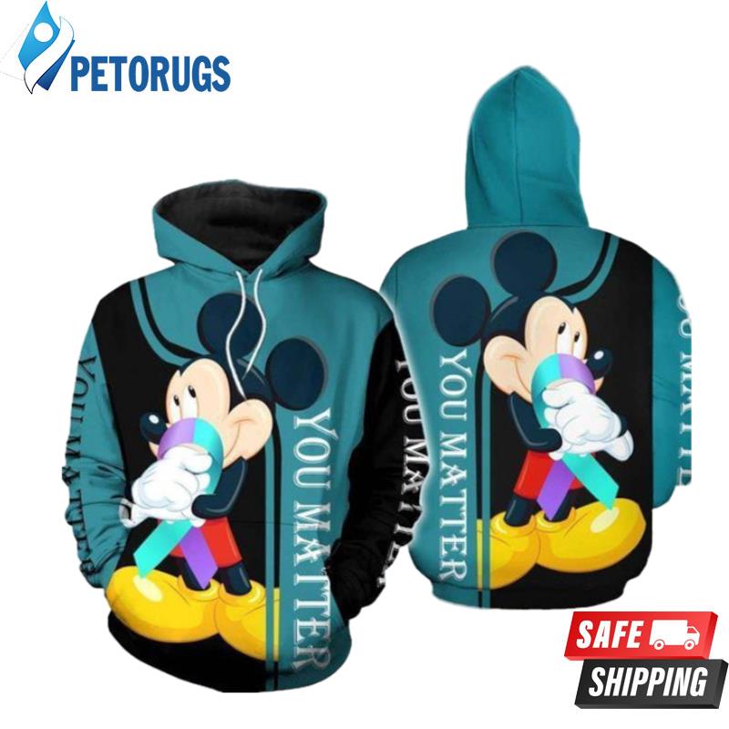 Mickey Suicide Prevention Awareness 3D Hoodie
