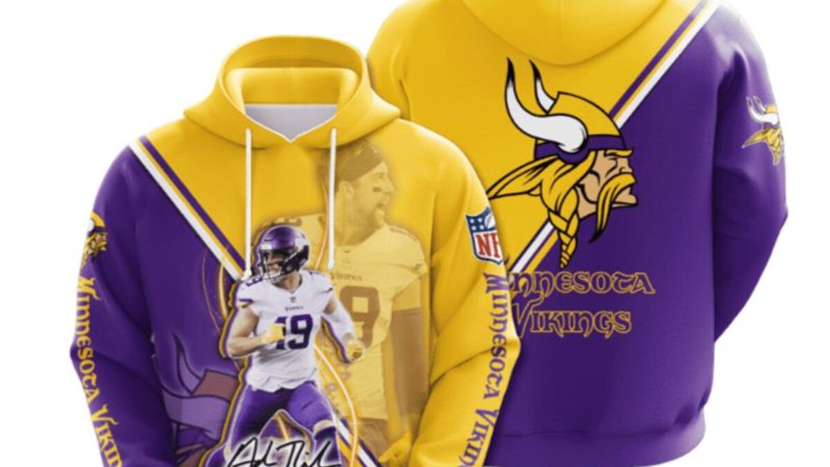 Minnesota Vikings NFL Teams Custom Name Monsters Hoodie 3D For Fans