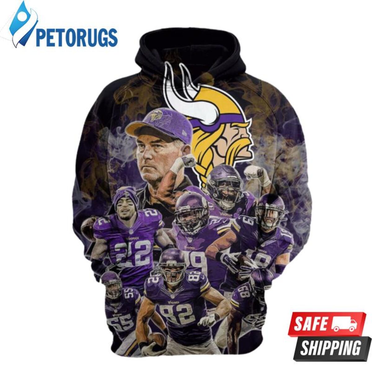 3D Print Minnesota Vikings Sweater NFL Football Fans Ugly