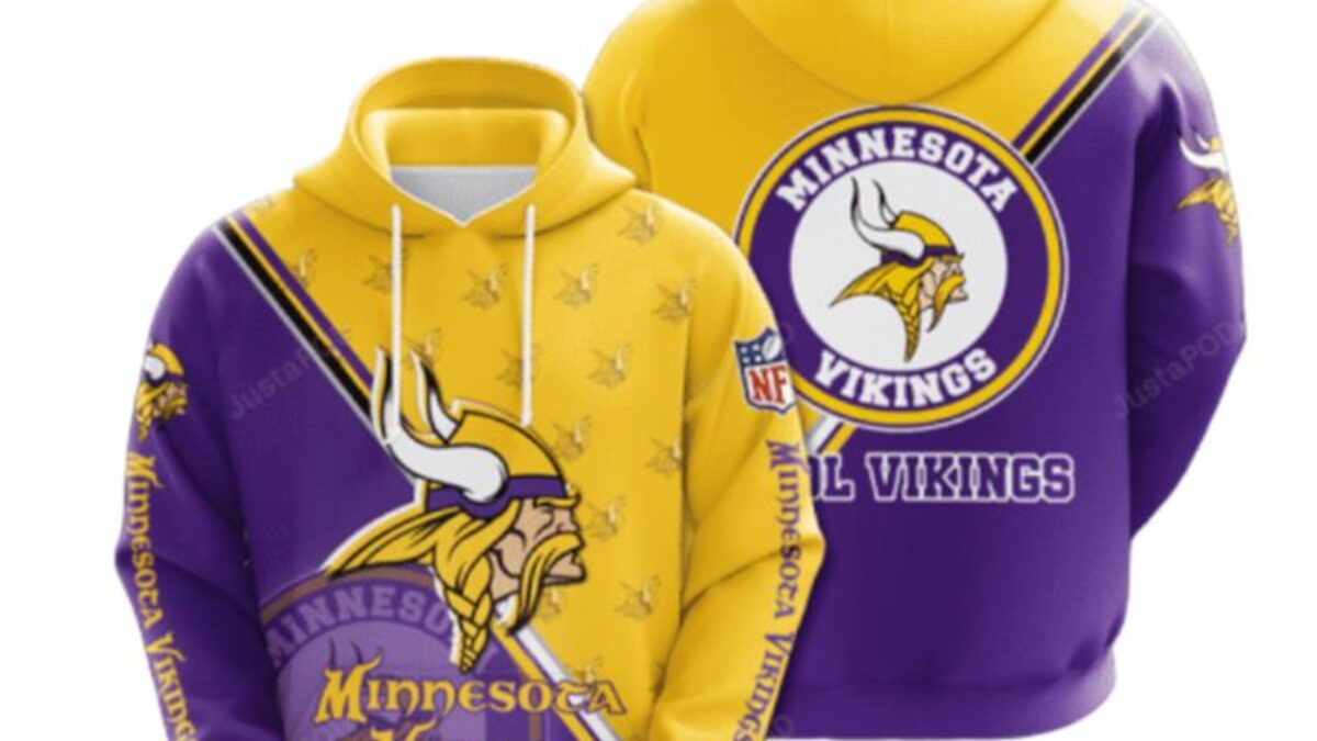 Minnesota Vikings Football Logo 3D Hoodie Nfl 3D Sweatshirt