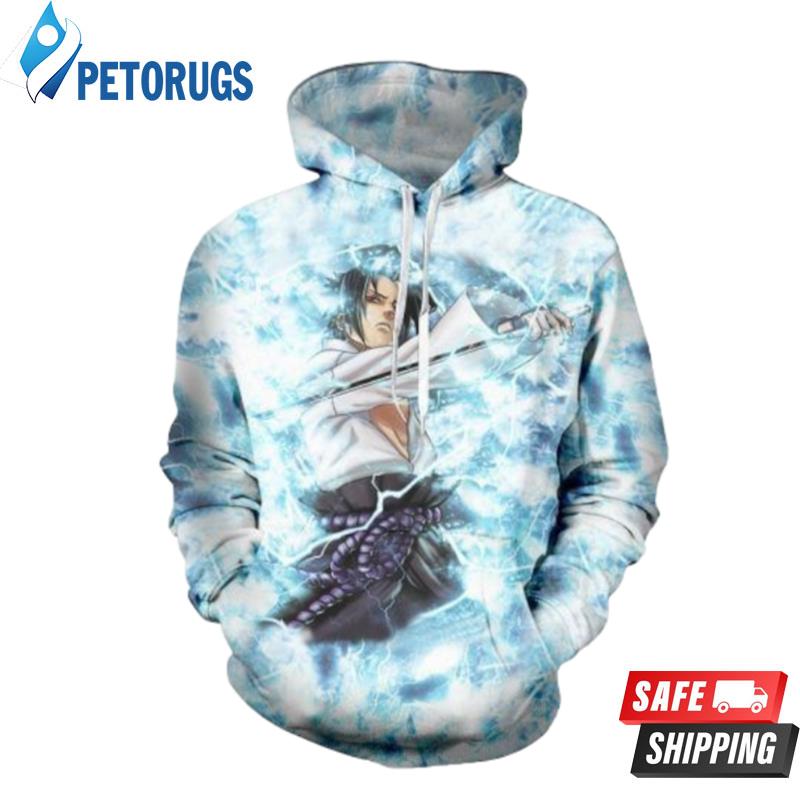 Naruto Anime Sasuke Power 3D Hoodie