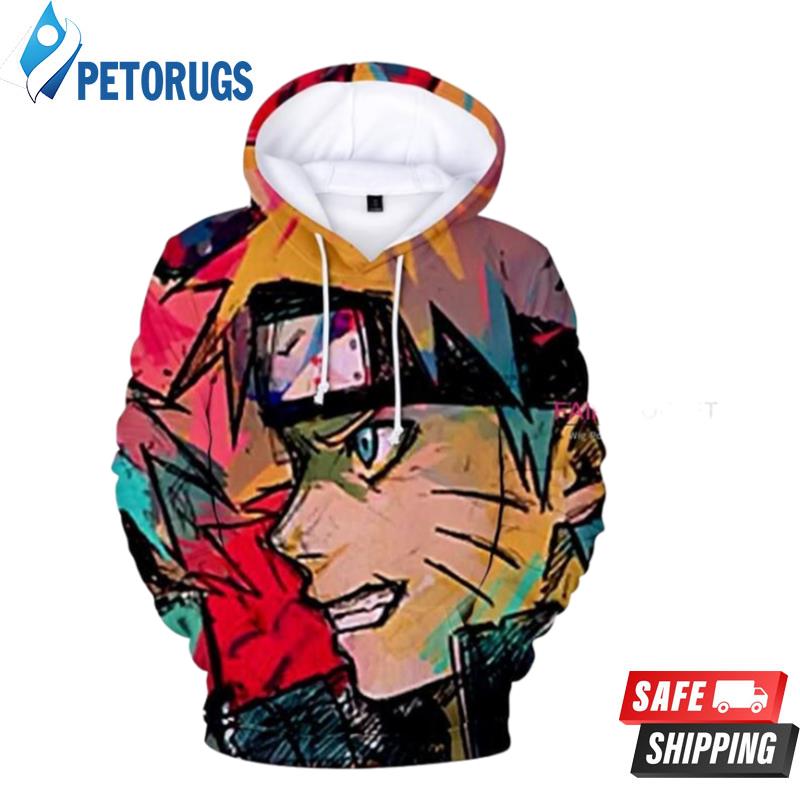 Naruto Uchiha Sasuke Red 3D Hoodie