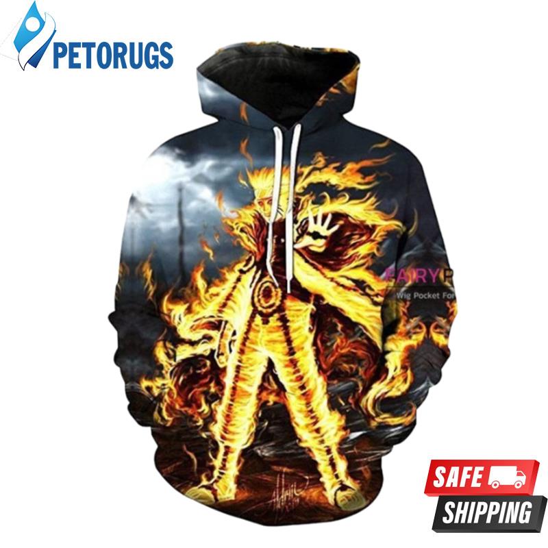 Naruto Uzumaki Naruto Black 3D Hoodie