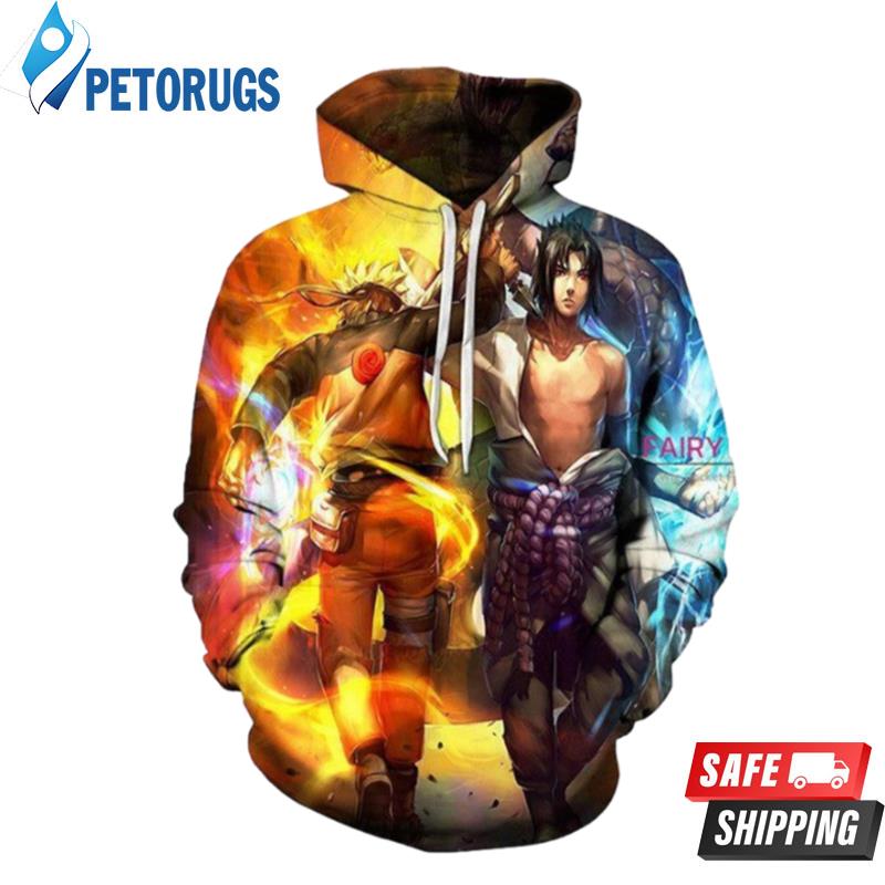 Naruto Uzumaki Uchiha Sasuke 3D Hoodie