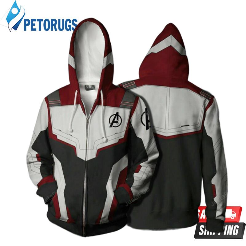 New Avengers Endgame Quantum Realm Advanced Tech Cosplay Costumes 3D Hoodie