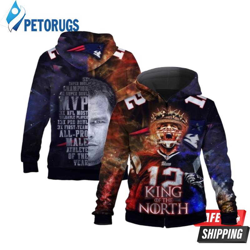 New England Patriots King Of North 3D Hoodie